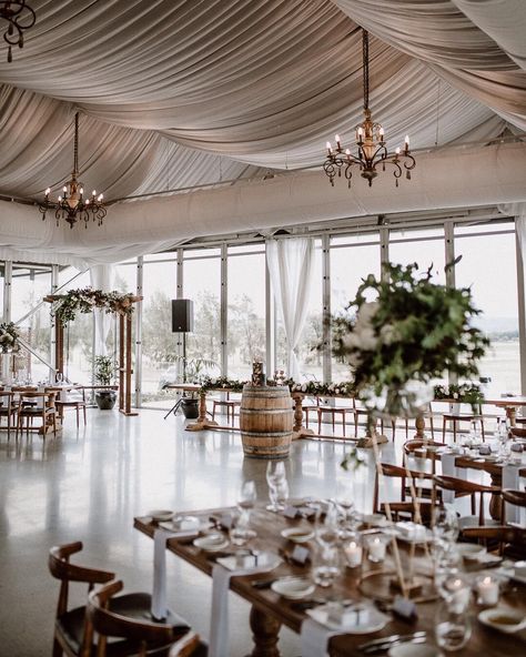 Pialligo Estate Weddings on Instagram: “The beautiful Pialligo Estate Glasshouse all set up for a wedding reception ❤️ Photography: @belcombridgephotography . . . . .…” Wedding Reception Glass House, Married Af, Wedding Reception Hall, Reception Photography, Wedding Reception Photography, Reception Hall, Big Windows, Wedding Aesthetic, Estate Wedding