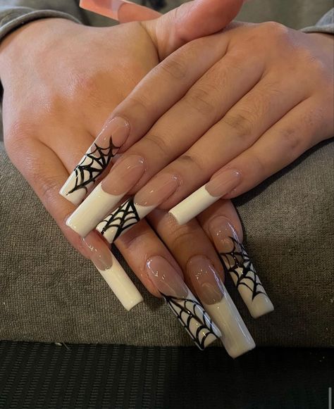 White Long Nails, Nail Inspiration, Nails Inspo, Long Nails, Nails Inspiration, Nail Inspo, Black And White, Nails, Makeup