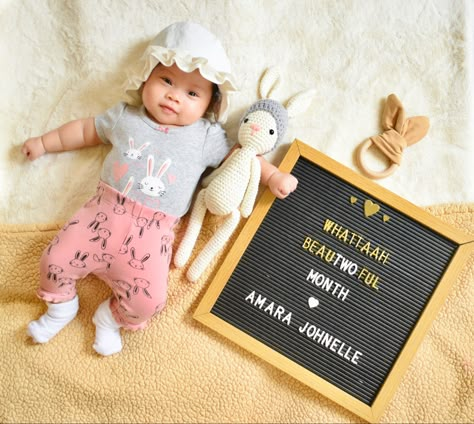 Two Month Old Baby Captions, Monthly Milestone Captions, 2 Months Old Baby Captions, 2 Month Milestones, Monthly Milestone Ideas, Two Month Old Baby, Milestone Ideas, Baby Shoot Ideas, Monthly Ideas