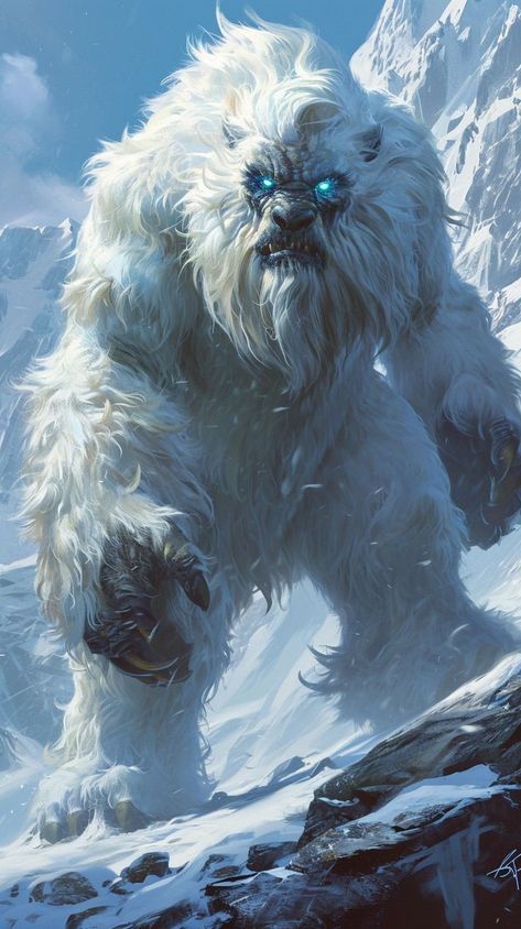 Bigfoot Pictures, Bigfoot Art, Snow Monster, Wild Animal Wallpaper, Strange Beasts, Monster Artwork, Cool Monsters, Monster Concept Art, Fantasy Races