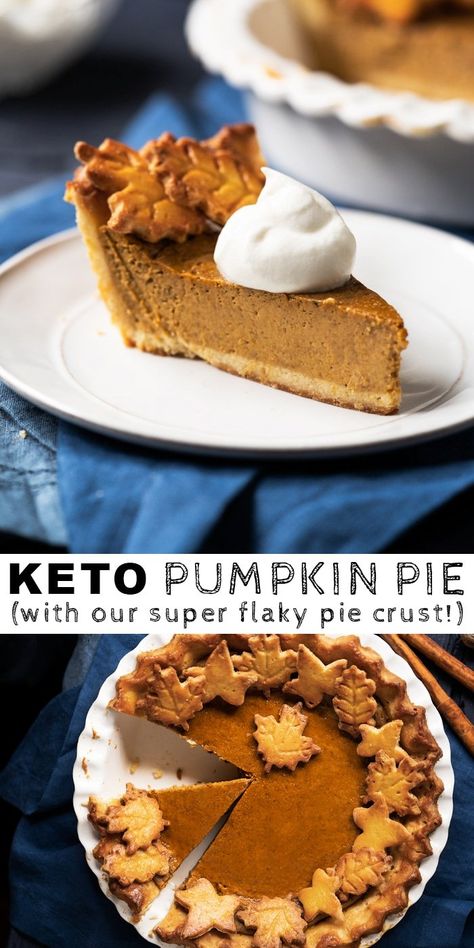 Keto Pumpkin Pie, Snacks Under 100 Calories, Postre Keto, Healthy Sweet Snacks, Keto Pumpkin, Best Gluten Free, Keto Friendly Desserts, Low Carb Dessert, Flaky Pie Crust