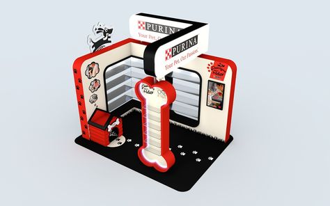 Purina // Dog Passion on Behance Food Campaign, Purina Dog Food, Pet Event, Event Booth Design, Pos Design, Event Booth, Design Proposal, Kiosk Design, Pop Display