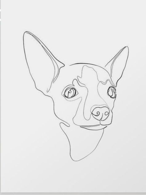 Chiuahaha Tattoo, Dog Line Art Tattoo Chihuahua, Dog Silhouette Tattoo Chihuahua, Cartoon Chihuahua Tattoo, Chihuahua Outline Drawing, Chihuahua Line Art, Tattoo Perro, Tatoo Dog, Line Art Tattoos