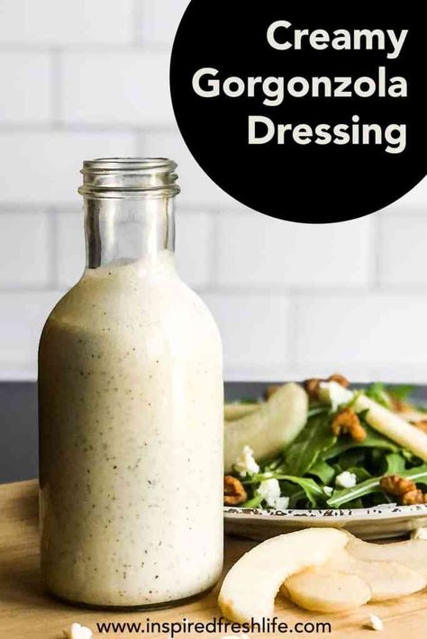 Gorgonzola Dressing, Gorgonzola Salad, Salad Inspiration, Gorgonzola Cheese, Salad Dressing Recipes Homemade, As You Like It, Homemade Salads, Homemade Salad Dressing, Homemade Dressing