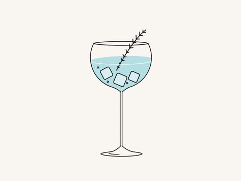 Gin Glass Tattoo, Gin Tonic Tattoo, Gin Tattoo, Friendship Tattoo, Drink Icon, Friendship Tattoos, Paint Night, Embroidery On Clothes, Gin Tonic