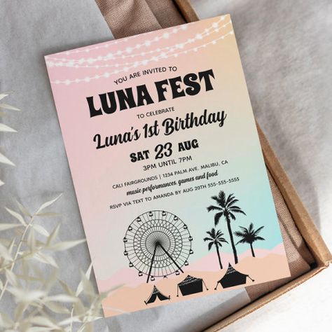 Pastel Music Festival Birthday Invitation for $2.98 - Birthday Invitations Festival Birthday Invitations, Music Festival Themed Party, Coachella Birthday Party, Music Festival Birthday, Coachella Party Ideas, Coachella Theme Party, Festival Invitation, Coachella Theme, Coachella Birthday