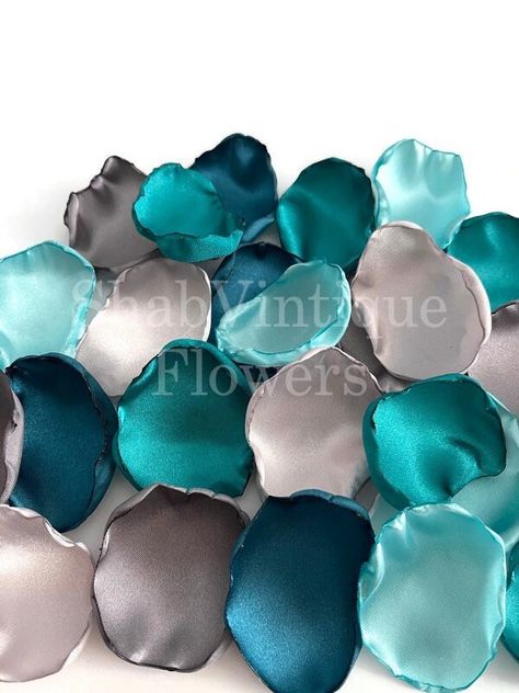 Colour Catalogue, Winter Christmas Wedding, Christmas Wedding Decor, Flower Girl Petals, Color Catalog, Teal Flowers, Teal Wedding, Wedding Aisle, Wedding Mood Board