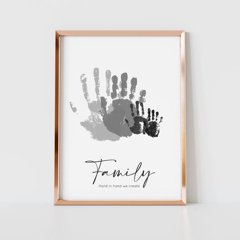 FAMILY Handprint Art Love Keepsake Mom Mother Meaningful Gift for Her Gift for Grandparents DIY Craft Kid Children Toddler Activity - Etsy Family Handprint Art, Grandparents Diy, Family Handprint, Hand Print Art, Family Hand Prints, Meaningful Gifts For Her, Baby Art Projects, Gift For Grandparents, Craft Board