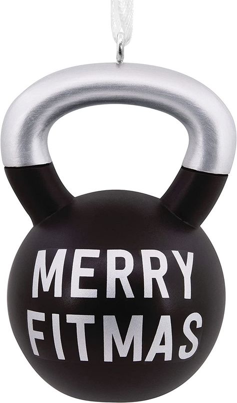 Christmas Workout, Resin Christmas, Holiday Crafts Diy, Hallmark Ornaments, Kettlebell, Workout Gear, Gym Outfit, Hanging Ornaments, Holiday Crafts