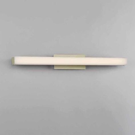 Dweled Brink Brushed Brass 24 Inch 3500K LED Bath Bar Light Ws 77624 35 Br | Bellacor Led Vanity Lights, Beautiful Bars, Bathroom Light, Led Vanity, Modern Sconces, Bath Vanity Lighting, Bath Bar, Wac Lighting, Brushed Aluminum