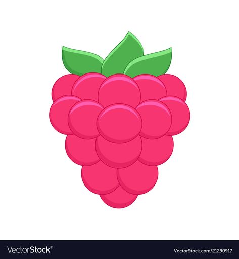 How To Draw A Raspberry, Raspberry Cartoon, Raspberry Clipart, Raspberry Drawing, Raspberry Illustration, Paint Sample Art, Blue Raspberry Lemonade, Drawing Basics, Fruit Vector