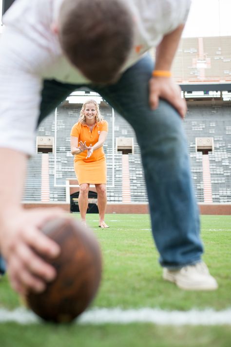 Football Stadium Engagement pictures at Neyland Stadium at The University of Tennessee in Knoxville, TN. Shane Hawkins Photography of Knoxville, TN.- UT, vols, go big orange, orange, white, football, engagement, stadium, field, football engagement pictures, Stadium engagement pictures Football Prom Pictures, Football Engagement Photos, Engagement Photos Football, Football Stadium Engagement Photos, Football Engagement Pictures, Football Family Pictures, Football Photoshoot Ideas, Shane Hawkins, Son Football