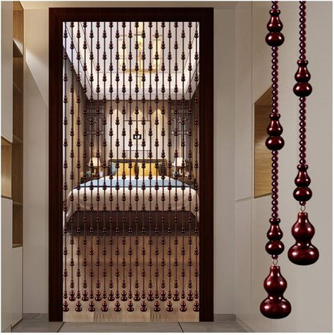 Beaded Curtains Diy, Door Curtains Diy, Earth Tone Living Room, Arabic Living Room, Beaded Curtains Doorway, Bedroom Divider, Room Divider Ideas, Beaded Door Curtains, Room Divider Shelves