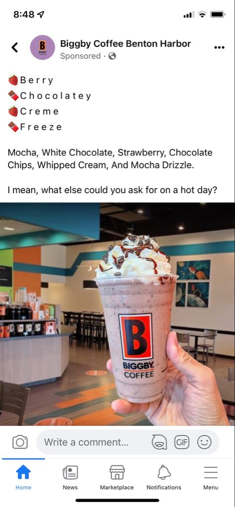 Biggby Drinks To Order, Biggby Coffee Drinks, Biggby Coffee, Benton Harbor, Coffee Drink Recipes, Starbucks Drinks, Drink Recipes, Energy Drink Can, Coffee Drinks