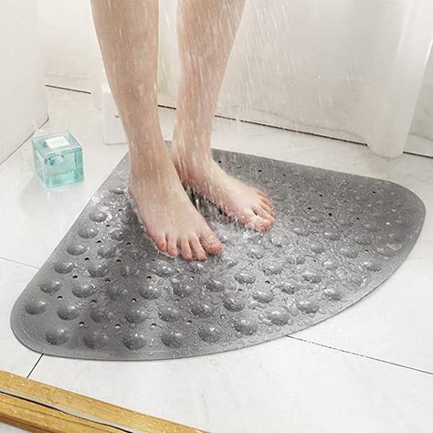 Grey Bathtub, Non Slip Shower Mat, Bathtub Mats, Shower Mats, Corner Bath, Bathtub Mat, Pvc Flooring, Tub Shower, Corner Shower