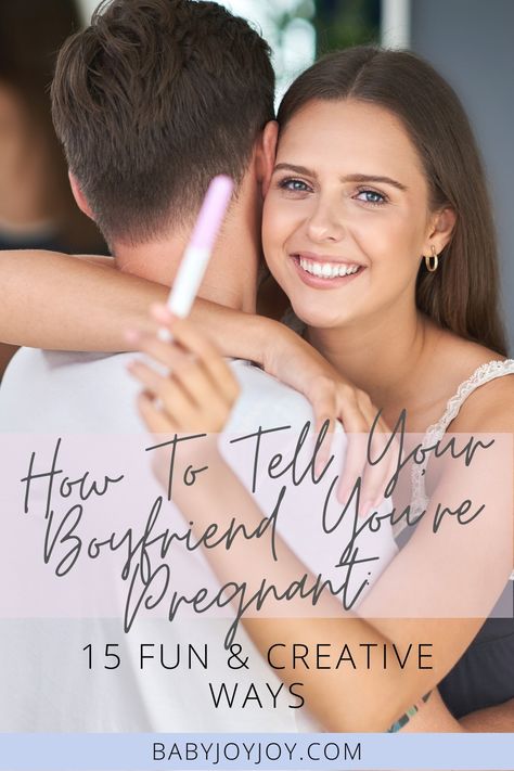 Surprise! That moment when you tell your partner that you’re pregnant has finally arrived! We compiled 15 fun and creative ways to make the moment unforgettable. Let us help you make the most out of that special moment – click this link for creative ways and ideas! #Baby #Babyjoyjoy #Babytips #Babycare #Momlife #Parentingadvice How To Tell Your Partner Your Pregnant, Surprise Boyfriend Pregnant, Telling Boyfriend Your Pregnant Ideas, Telling Boyfriend I’m Pregnant, Telling Boyfriend Your Pregnant, Pregnant Surprise Husband, Pregnancy Surprise Husband, Expectant Father, Pregnancy Tracker