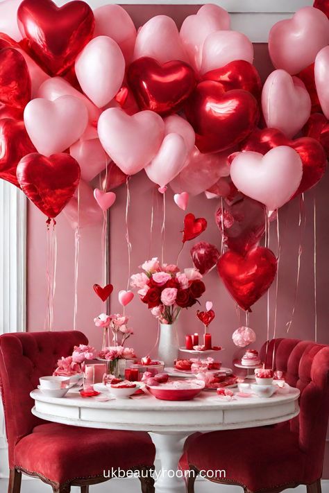 Valentine’s Day decorations offer a great way to infuse your home with a little love and create a warm and romantic ambiance. Whether you’re into DIY projects, heart-shaped wreaths, string lights, or Valentine’s pillows, there are numerous options to consider. This post lists 13 ideas for Valentine’s Day Decorations. Home, party, DIY, bedroom, classroom, easy, St, ideas, farmhouse, boho, work, office. #ValentinesDay Valentines Decor For Kids, Valentine's Party Decor, Valentines Party Centerpieces, Valentine Event Ideas, Heart Shaped Decor, Valentine Engagement Party, Valentines Theme Birthday Party, Love Decorations Valentines, Adult Valentines Party