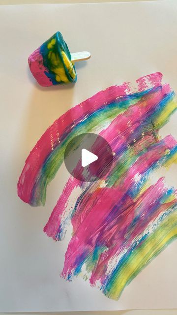 Mel  |  Early Childhood Educator on Instagram: "Frozen Paint Art 🎨🎨

Follow @artsandcrafts4kids for more ideas! 🌟
.
.
.
#sensoryactivities #artsandcrafts #diyartsandcrafts #activitiesforkids #kidsactivities #earlychildhoodeducation #playlearningideas #summer" Frozen Paint, Frozen Painting, Early Childhood Educator, Abc Art, Colorful World, Busy Bees, Paint Art, Sensory Activities, Early Childhood Education