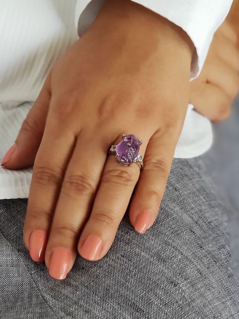 Raw Amethyst Ring, Raw Stone Jewelry, Raw Stone Ring, Stone Jewellery, Raw Amethyst, Purple Band, Topaz Stone, Herkimer Diamond, Raw Stone