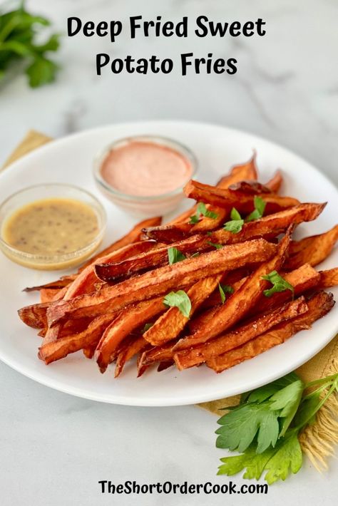 Sweet Potato Fry Sauce, Sweet Potato Fry Dip, Sweet Potato Fries Dipping Sauce, Sweet Potato Sauce, Air Fryer Sweet Potato Fries, Yam Fries, Making Sweet Potato Fries, Oven Roasted Sweet Potatoes, Sweet Potato Recipes Fries