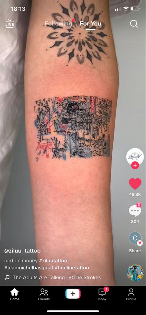 The Strokes Inspired Tattoos, 12:51 Tattoo The Strokes, Let Down Radiohead Tattoo, In Rainbows Radiohead Tattoo, The Strokes Tattoo Ideas, Audioslave Tattoo, The Strokes Tattoo, Strokes Tattoo, Body Distortion