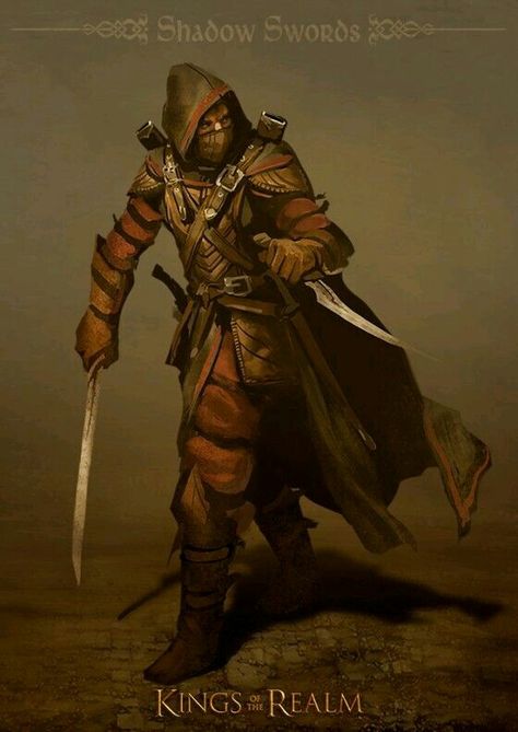 Thief/Ladino Kings Of The Realm, Rogue Shadow, Ranger Rpg, Leather Cloak, Royal Assassin, Desert People, Desert City, People Reference, Arte Ninja