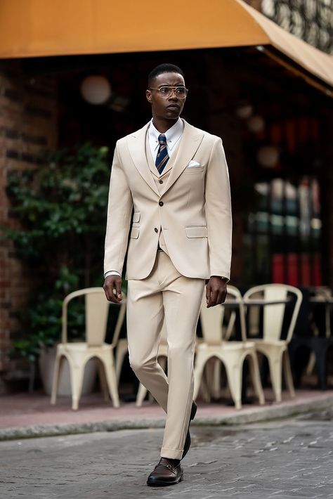 For a fresh and modern approach to formalwear, the Beige Slim-Fit Suit 3-Piece brings out the best in your style. Its slim design and warm beige tone are perfect for a confident, effortless look.

#beigesuit #slimfitsuit #mensformalwear #modernstyle #tailoredsuit #versatilestyle #classicelegance #mensfashion #timelessstyle #elevatedlook Bow Tie Suit, Modern Fit Suit, Suit Styles, Suit Stores, Vest And Pants, Slim Fit Suit Men, Beige Suits, Formal Mens Fashion, Tuxedo Blazer