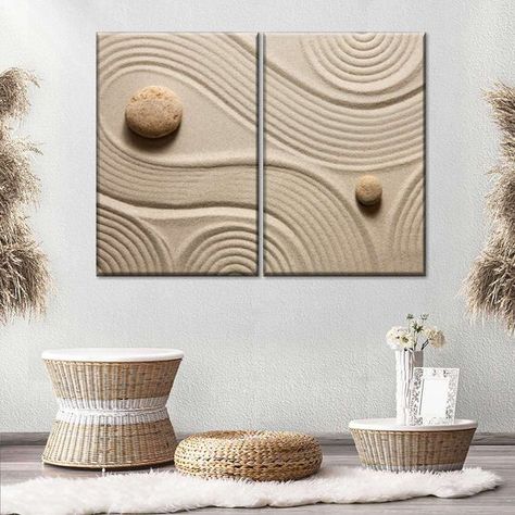 Zen Wall Decor, Dining Wall Decor, Relax Your Mind, Diy Abstract Canvas Art, Zen Wall Art, Peaceful Place, Vase Crafts, Garden Wall Art, Designer Home