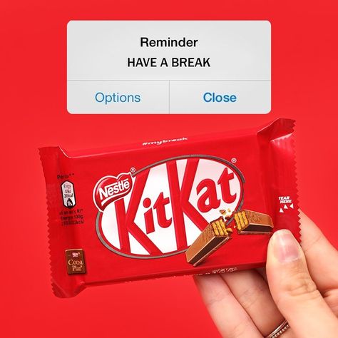 Trending and creative ad by kitkat Instagram Story Ads, Ads Creative Advertising Ideas, Creative Advertising Design, Advertising Strategies, Creative Coffee, Graphic Design Ads, Food Poster Design, Food Ads, Poster Ads