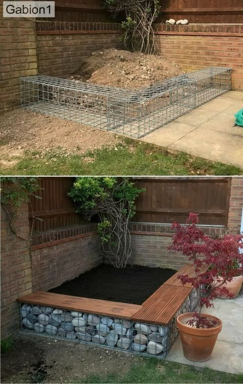 Gabion Planter, Concrete Curbing, Terrace Garden Design, نباتات منزلية, Garden Design Plans, Have Inspiration, Outdoor Gardens Design, Backyard Garden Design, Kraf Diy