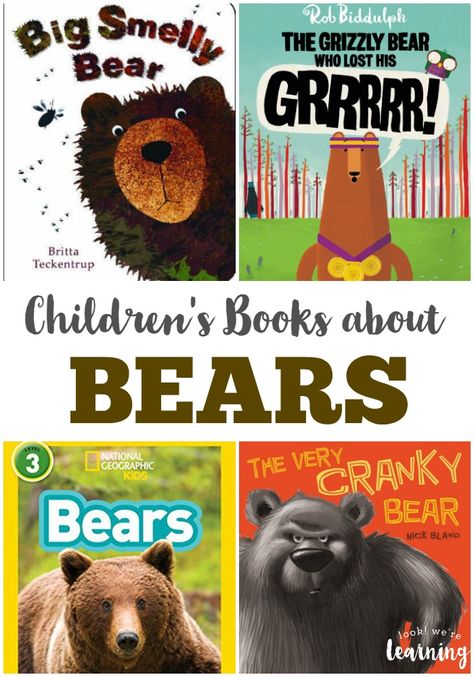 These bear books for kids feature nonfiction selections and storybooks for reading about these incredible mammals! The Very Cranky Bear, Animal Families, Teddy Bear Day, Preschool Play, Read Aloud Books, Animal Book, Living Books, Preschool Books, Brain Food