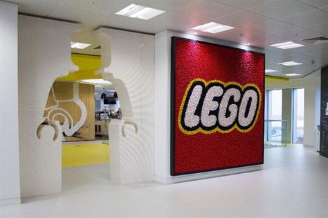 Lego ranked as world's most powerful brand 2015 Child Care Center Design, Lego Office, Lego London, Innovative Office, Corporate Office Design, Lego Store, Entrance Design, Lego Design, Cool Office