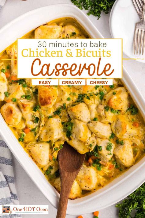 Casseroles Using Canned Biscuits, Buiscits Casserole Recipes, Easy Chicken Biscuit Casserole, Chicken Biscuit Casserole Recipes, Chicken Nugget Casserole Recipes, Chicken Casserole With Biscuits, Cozy Chicken Recipes, Biscuit Casserole Recipes, Chicken Biscuit Recipes