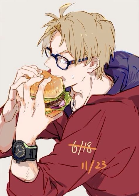 *stomach growls* ill be back! *goes to McDonalds* Anime Guy Eating, Alfred Hetalia, Guy Eating, Alfred Jones, America Hetalia, Alfred F Jones, Stomach Growling, Aph America, Hetalia America