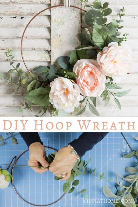 Bridesmaid Wreath, Diy Wreath Making, Hoop Wreaths, Floral Hoop Wreath, Diy Floral Wreath, New Front Door, Diy Spring Wreath, Indoor Wreath, Wooden Wreaths