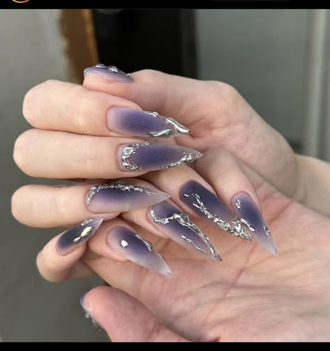 Celtic Nails, Purple Goth Nails, Nail Designs Old Money, Pink Nails Winter, At Home Nail Ideas, Nail Ideas Pink, Nails January, Winter Nails Christmas, Nail Designs Winter