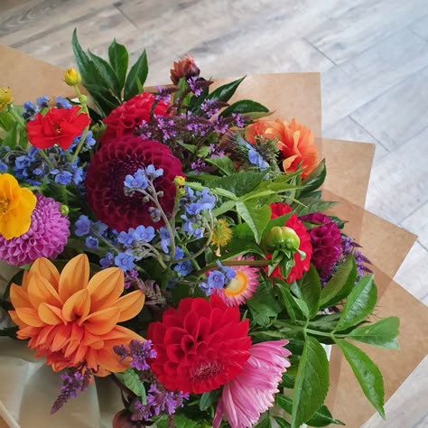 Red Yellow Blue Flower Bouquet, Colourful Bunch Of Flowers, Jewel Flowers, Red Orange Pink Blue Wedding, Multi Coloured Bouquet, Red Purple Blue Wedding Bouquet, Bright Bouquet Of Flowers, Flower Bouquet Colorful, May Flower Arrangements