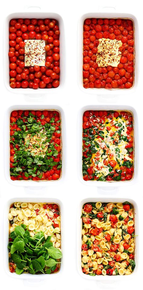 Recept Pasta Oven, Baked Feta Pasta, Baked Feta, Tomato Basil Sauce, Basil Sauce, Feta Pasta, Läcker Mat, Thigh Recipes, Recipes Crockpot