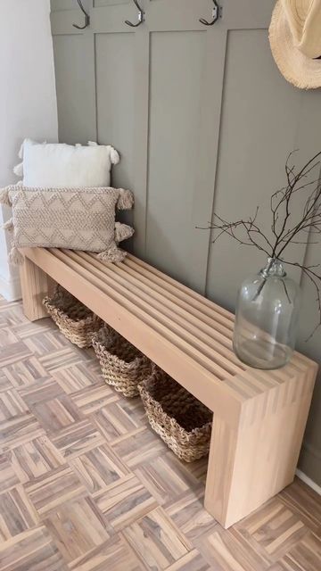 Diy Furniture Renovation, Diy Bench, Diy Home Furniture, Furniture Renovation, Diy Wood Projects Furniture, Wooden Bench, Furniture Projects, Wooden Diy, 인테리어 디자인