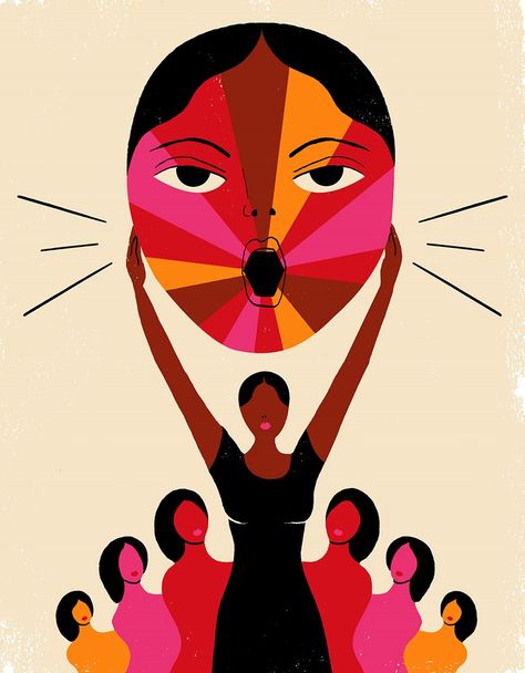 The Boston Globe | When Women Speak Out For All | Hanna Barcyk Illustration Spoke Art, Women Poster, Art Et Illustration, Feminist Art, New Artists, Poster Making, Boston, A Woman, Illustration Art