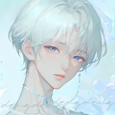 Feminine Boy, Boy Anime, Boy Character, Cute Anime Guys, White Hair, Aesthetic Art, Art Style, Anime Boy, Anime Guys