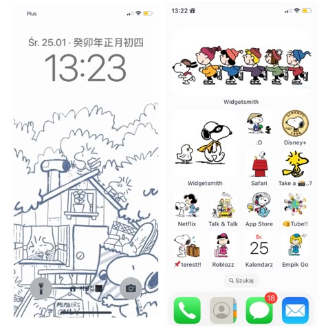 Snoopy Iphone Layout, Snoopy Phone Layout, Snoopy Homescreen Layout, Snoopy Ios Layout, Snoopy Phone Theme, Snoopy Homescreen, Snoopy Widget, Organizing Apps, Wallpaper Layouts