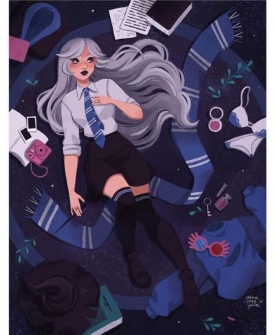 Ravenclaw Girl, Stile Harry Potter, Harry Potter Oc, Ravenclaw Aesthetic, Harry Potter Illustrations, Harry Potter Ravenclaw, Harry Potter Artwork, Images Harry Potter, Harry Potter Houses