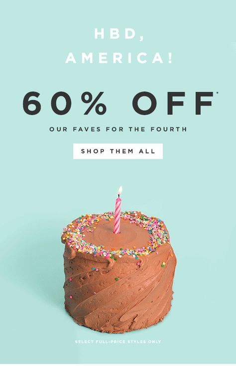 Loft: A bday party everyone's invited to | Milled Birthday Sale Design, Shopping Graphic Design, Birthday Newsletter, Birthday Graphic Design, Sale Gif, Birthday Ads, Birthday Email, Email Layout, Newsletter Layout