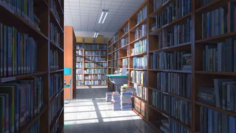 Anime School Library, School Reference Background, Gacha Library Background, Anime Library Background, Anime School Background, Gacha Backgrounds School, Gacha School, Gif Background, Anime Places