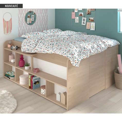 Ikea Loft Bed, Tiny Apartment, Girl Bedroom Decor, Room Setup, Awesome Bedrooms, Storage Bed, Pull Up