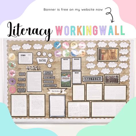 Classroom Displays Ks1, Year 3 Classroom Ideas, Literacy Working Wall, Working Wall Display, English Classroom Displays, Primary School Displays, Classroom Wall Displays, Maths Working Wall, Classroom Display Boards