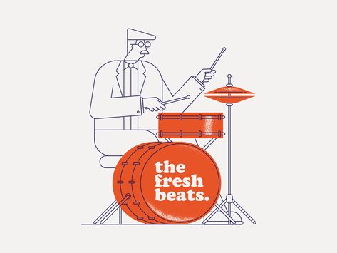 Drum Illustration, Drums Illustration, Ui Portfolio, Jazz Poster, Music Illustration, Vector Drawing, Design Research, Design Challenges, Show And Tell