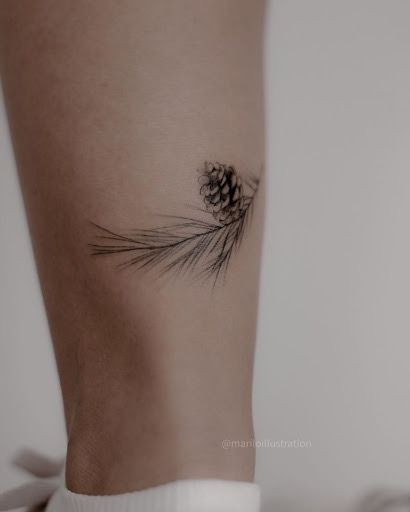 Pine Cone Tattoo, Pinecone Tattoo, Cone Tattoo, Small Nature Tattoo, Pine Tattoo, Birthday Tattoo, Muster Tattoos, Nature Tattoos, Simplistic Tattoos