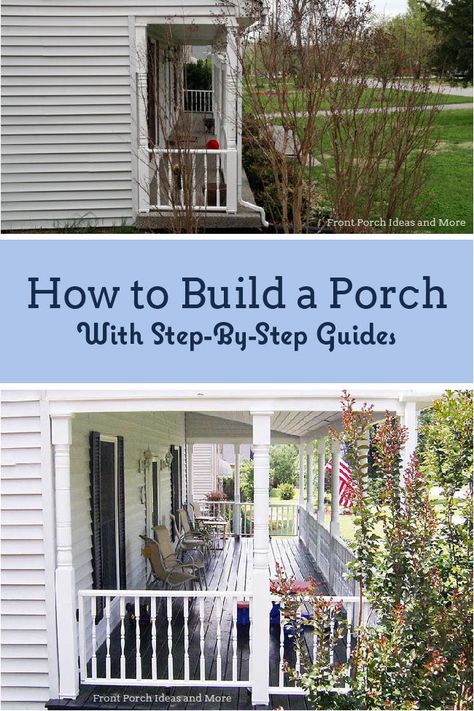 How To Update Front Porch, New Front Porch Addition, Curbside Appeal On A Budget, How To Build A Roof Over A Porch, Extending Porch Ideas, Building A Porch On A Budget, How To Build A Front Porch On A Budget, Porch Plans How To Build, Front Porch Diy Build